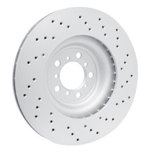 BMW M2 Brake Rotor (1) - Right Front - R1 Concepts - GeoSPEC Coated Rotor - Drilled - `15-`20